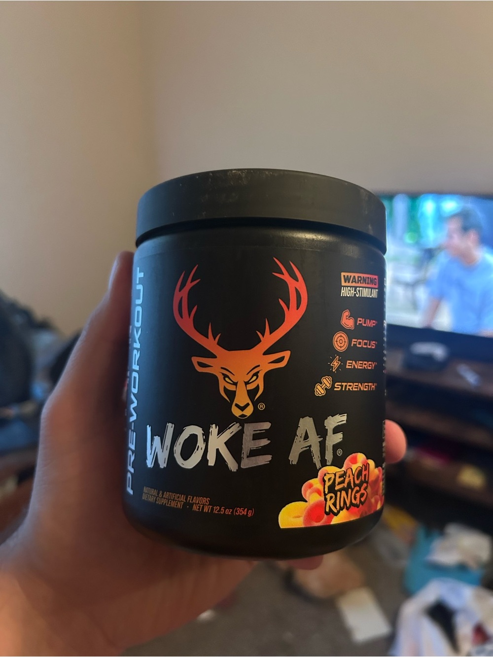 Bucked Up Woke AF pre workout peach rings